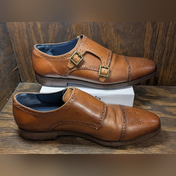 Cole Haan Jefferson Grand Double Monk Strap Men\'s Shoes size 10.5 M C26164 Tan